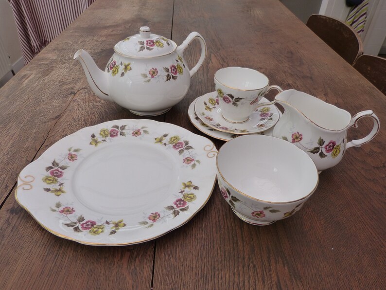 Duchess bone china tea set 'Romance' pattern Etsy