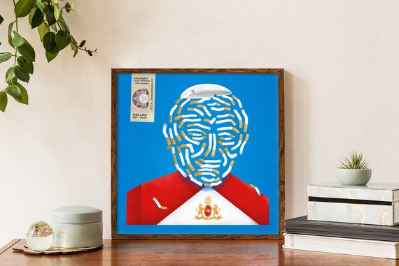 Jan Pawel Szlugi Poster Illustration Print 40x40 31x31 Etsy