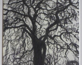 Black Tree - Mounted Print