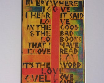 The Word Is Love - Mounted Print