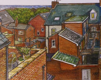 Rooftops of South Shields - Print