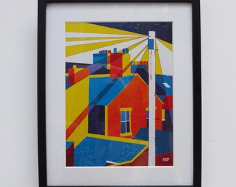 Bright Pilon - abstract print