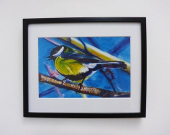 Happy Singing - mounted bird print