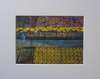 Yellow Line - Mounted Print