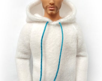 Handmade Doll Clothes: Hoodie for Male doll 12 inch, 1/6 Scale Figure