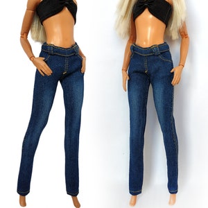 Handmade Doll clothes: Denim pants, jeans for doll 11.5 inch, 1/6 scale figure