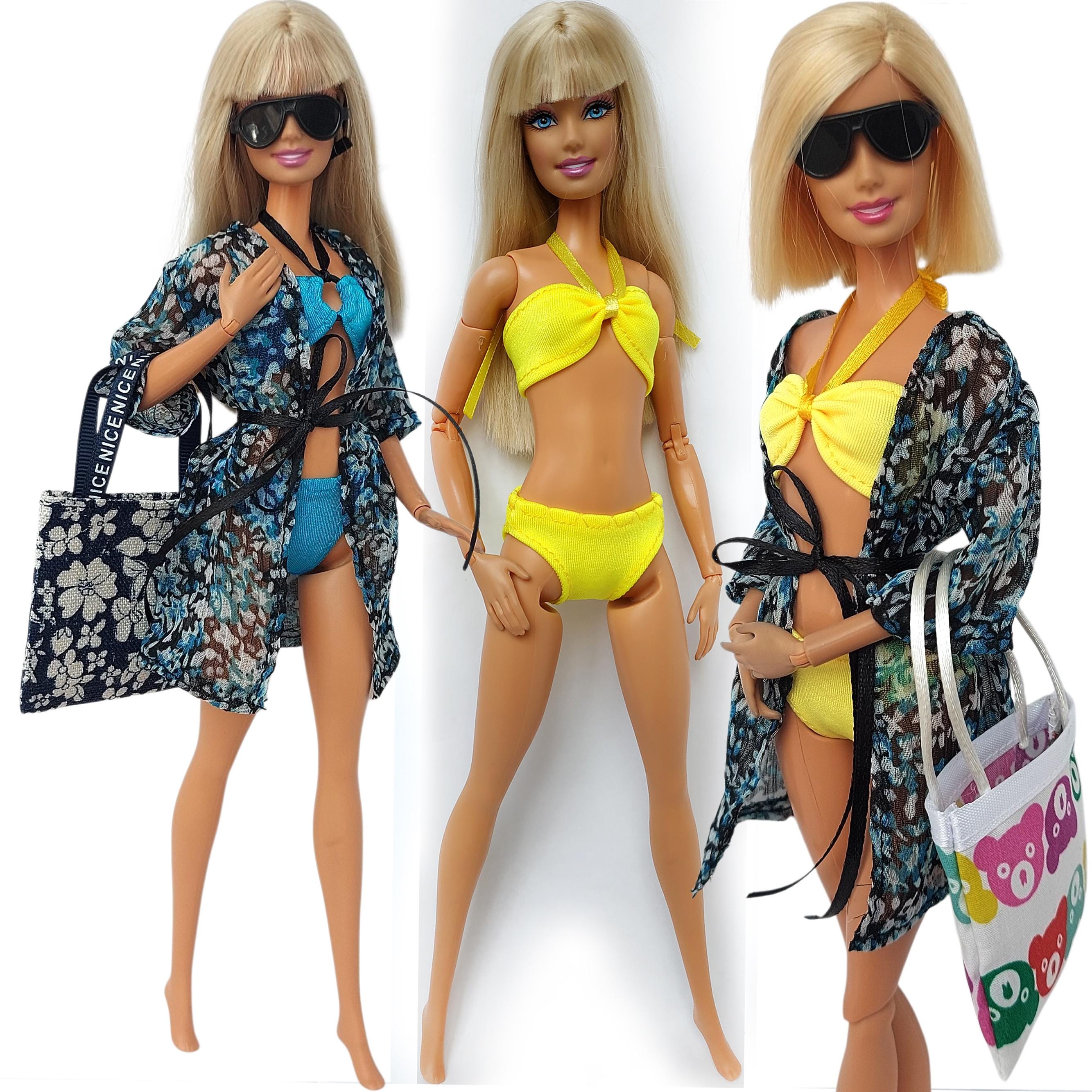 beach barbie dress up Barbie Womens Pink Gingham Beach Costume