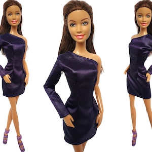Handmade Evening Doll Dress: 11.5 Inch Fashion Doll Outfit