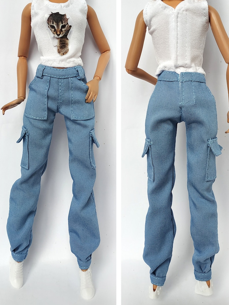 Barbie clothes Barbie Jeans Barbie Denim pants Barbie doll Etsy