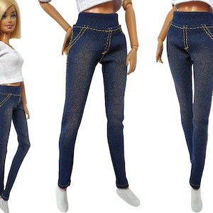 Doll clothes - Denim pants for doll 11.5 inch, Doll jeans, doll pants, Doll outfit, Fashion doll clothes, made to move fashionistas