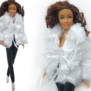 Clothes for doll- Fur coat for doll 11.5 inch, Doll outfit, dolls clothes, Winter clothes for doll, doll clothes made to move fashionistas