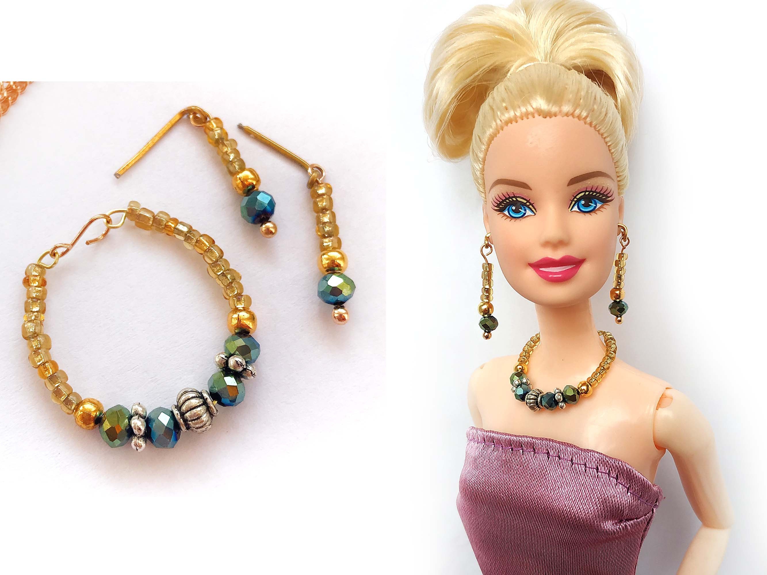 Earirngs for Elsa  How to make earrings for doll Easy earrings for Elsa  diy  YouTube