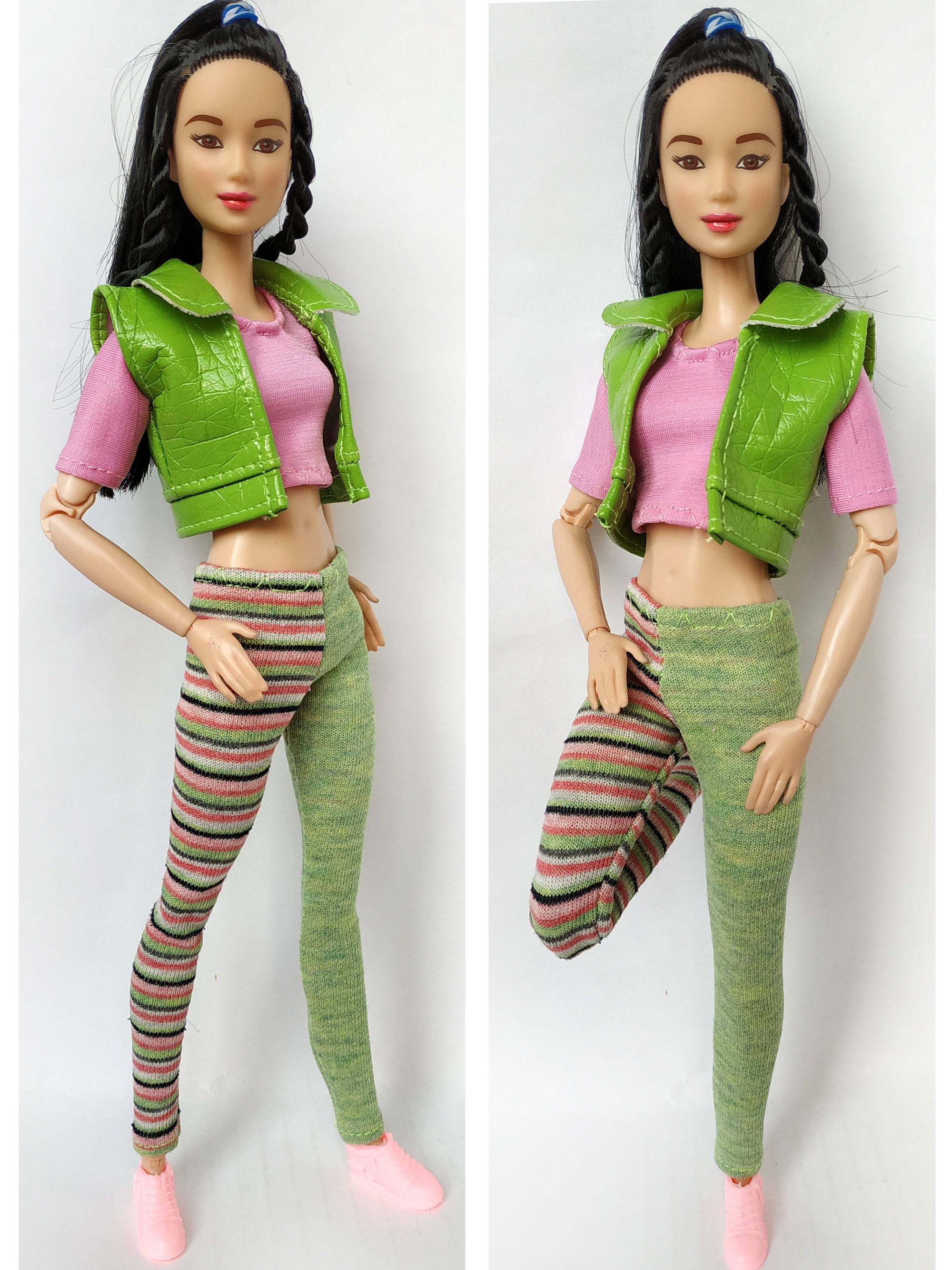 Nuovi 3 Articoli/set Vesti Per Le Bambole Moda Cappotto Lungo