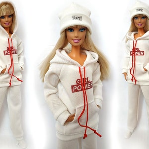 Doll clothes - hoodie and pants for doll 11.5 inch, Doll hat, Doll tracksuit, Doll Outfit, Fashion doll clothes made to move fashionistas