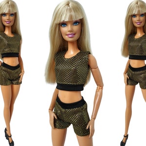 Doll clothes - top and shorts for doll 11.5 inch, Set for doll, Doll outfit, Fashion doll clothes made to move fashionistas, Doll clothing