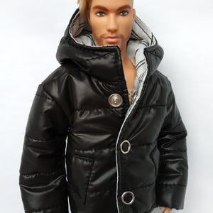 Doll clothes - Jacket for Male doll - doll winter coat jacket, doll clothes, Male doll clothes 12 inch, made to move fashionistas