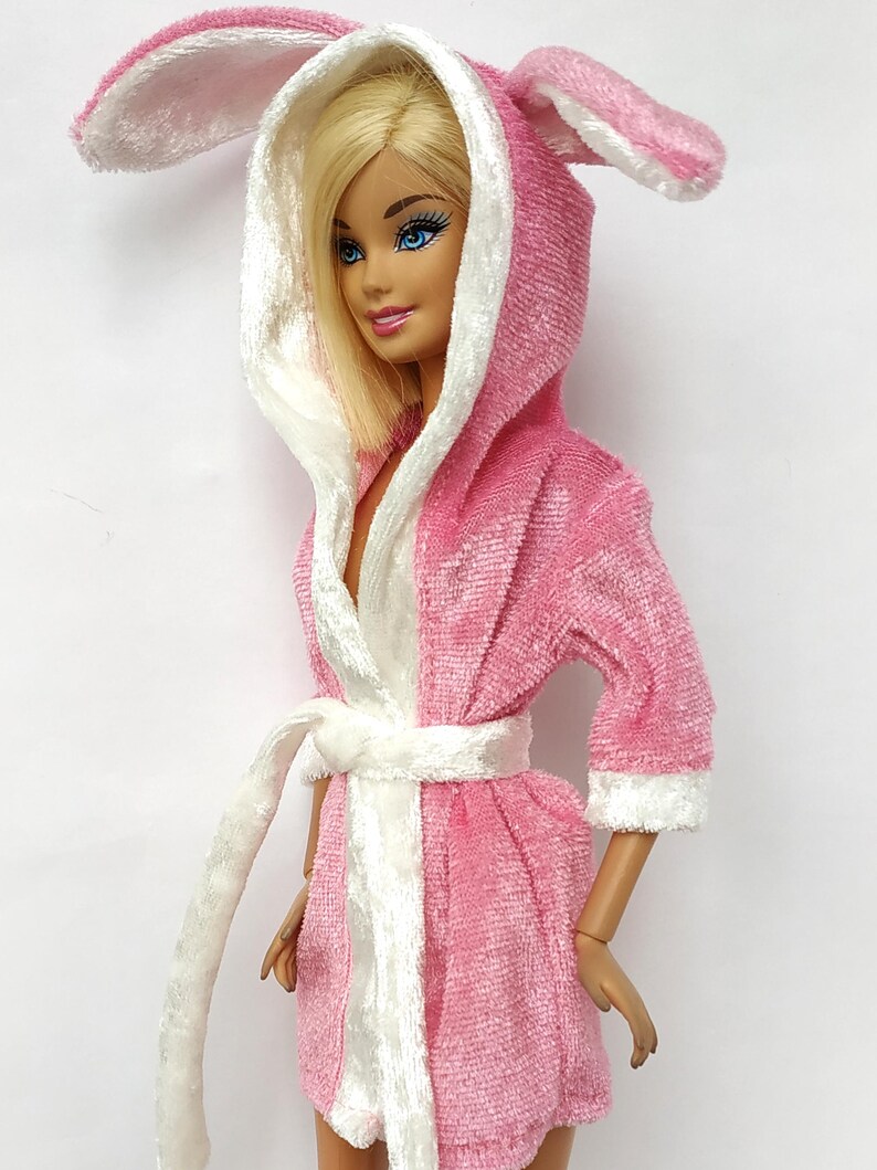 Handmade Robe with Ears, Bathrobe: Clothes for doll 11.5 inch image 12