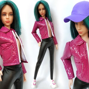 Clothes for doll - jacket for doll 11.5 inch, Leather pants doll, Doll outfit, doll clothes, Fashion doll clothes made to move fashionistas