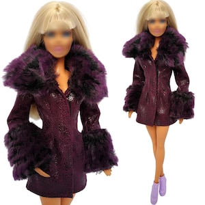 Doll clothes - winter coat for doll 11.5-12 in, Doll clothes 30 cm, Doll jacket, Doll Outfit, Fashion doll clothes made to move fashionistas