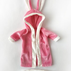 Handmade Robe with Ears, Bathrobe: Clothes for doll 11.5 inch image 15
