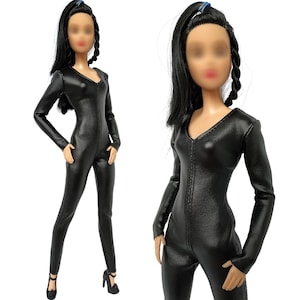Doll clothes - Leather jumpsuit for doll 11.5 inch, Original jumpsuit, clothes for doll, Fashion doll clothes made to move fashionistas