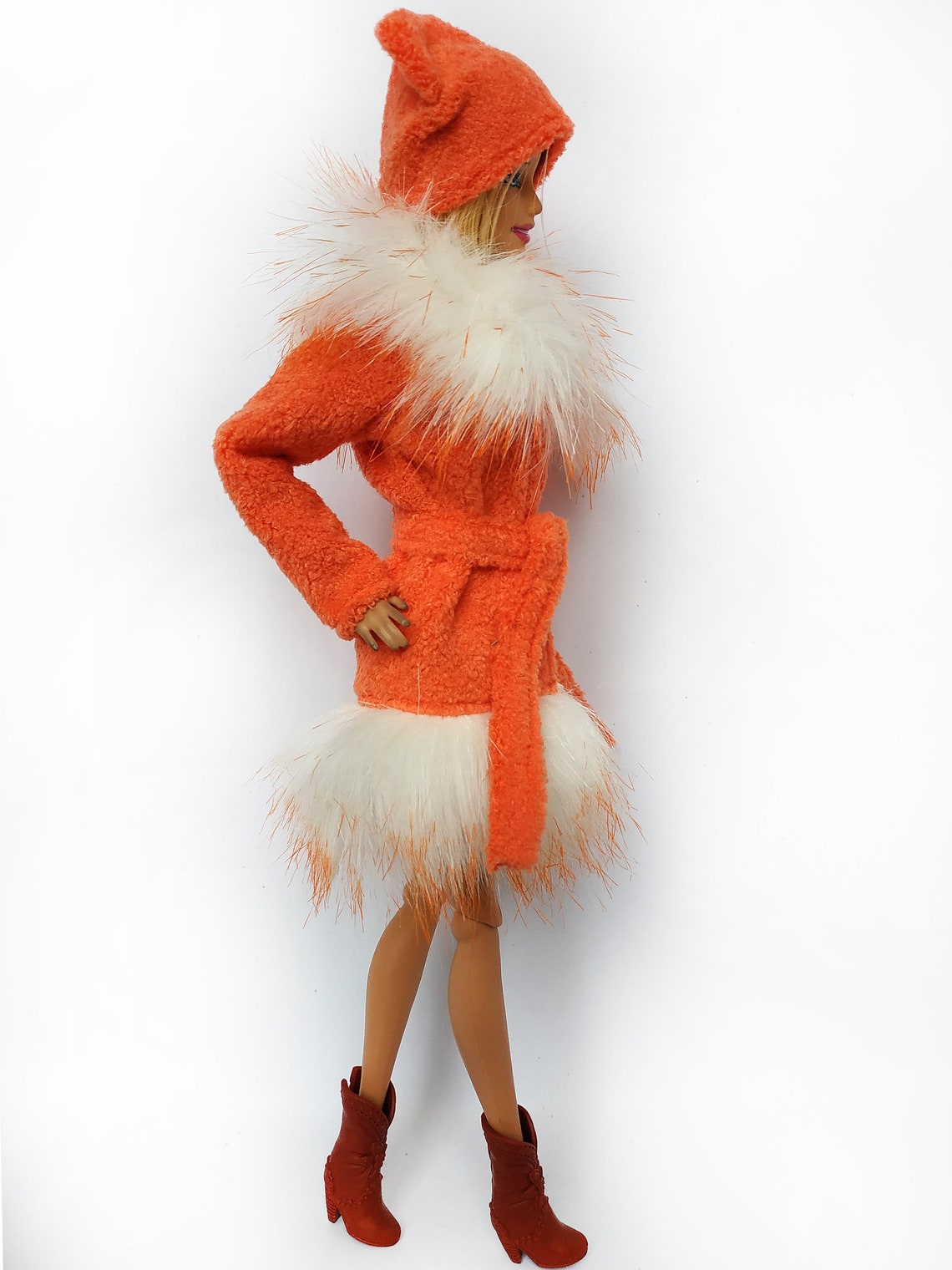 Barbie clothes Barbie fur coat and hat Barbie winter coat | Etsy