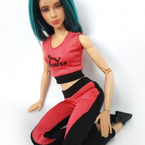 Doll clothes - Top and pants for doll 11.5 inch, Doll outfit, Doll tracksuit, Fashion doll clothes made to move fashionistas