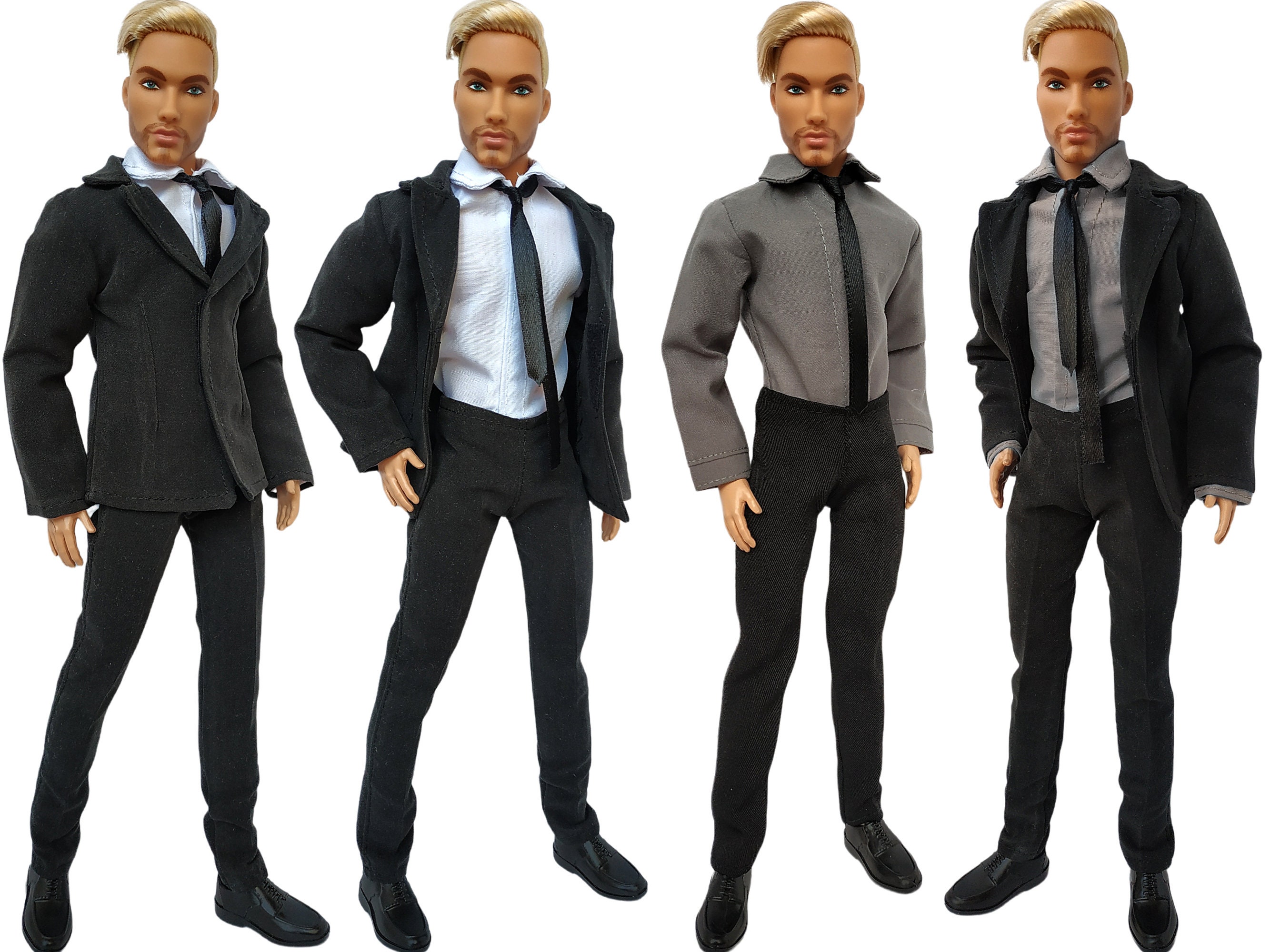 1/12 Scale Miniature Male Doll Work Cargo Pants and Sleeveless Tank Top  Outfits Classic Casual Suit for 1/12 Soldier Figures BJD Doll Body Black 