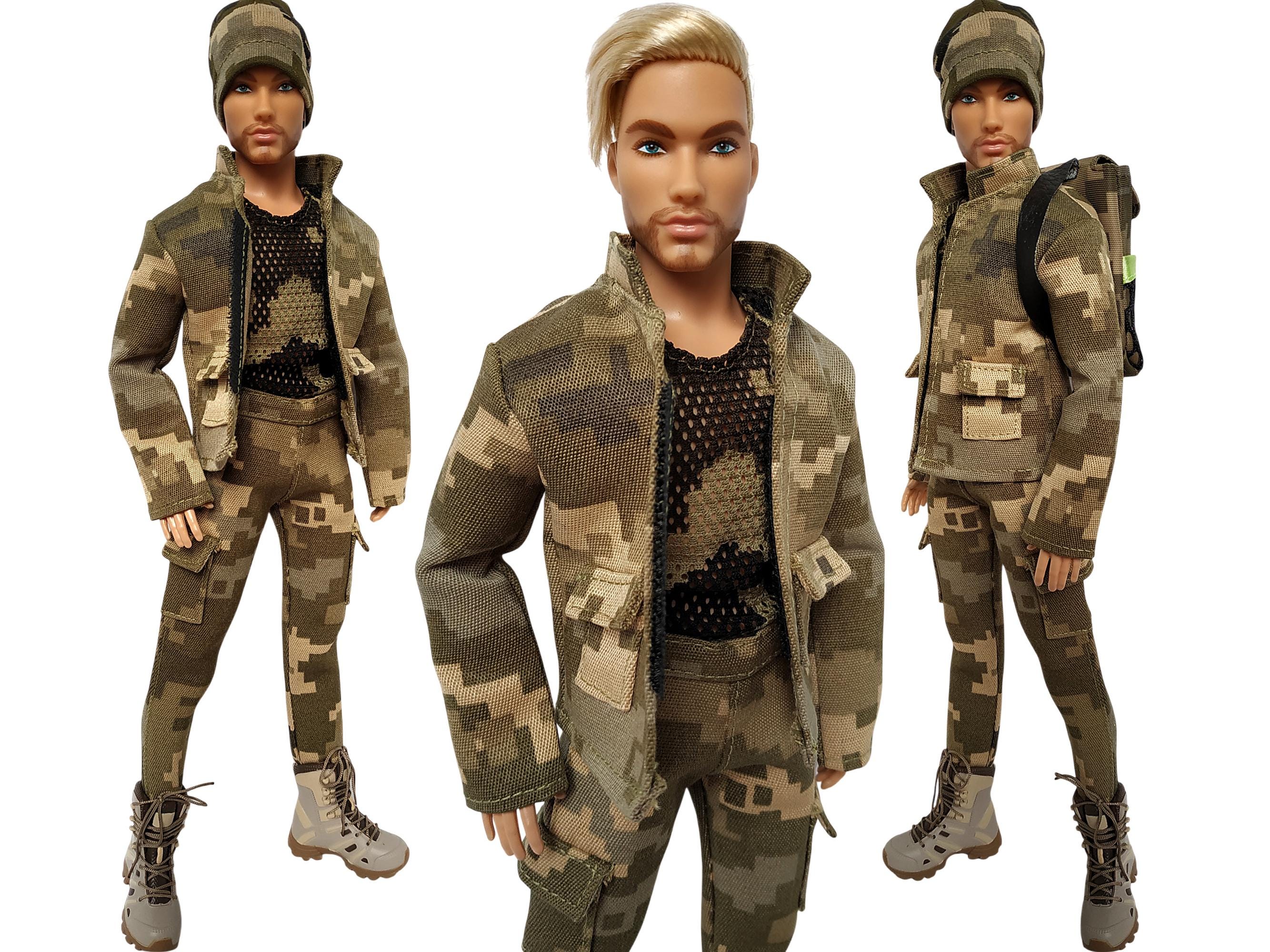 値下げ　バービー★Ken Army and Air Force Star 'N Stripes ARMY Barbie & Ken Deluxe Set - Walmart.com