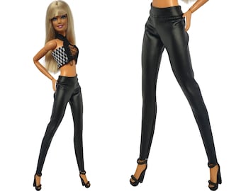 Handmade Leather Pants: Doll Clothes for 11.5 inch