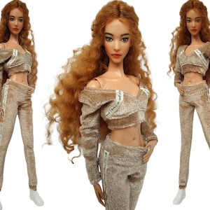 Clothes for doll - top and pants for doll 12 inch - Doll outfit, Fashion doll clothes, Doll sports suit, 12 inches action figure