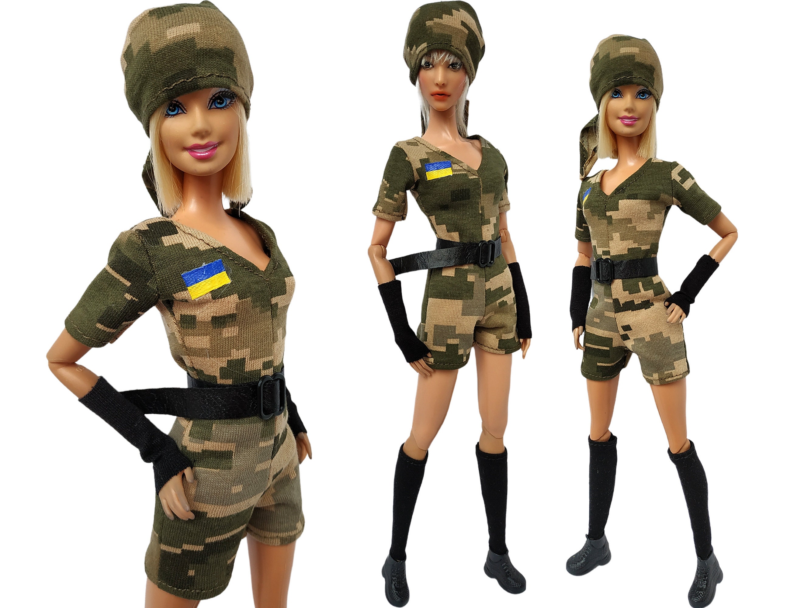 Querido transfusión Persona a cargo Ropa de muñeca Uniforme militar de camuflaje para muñeca de - Etsy México