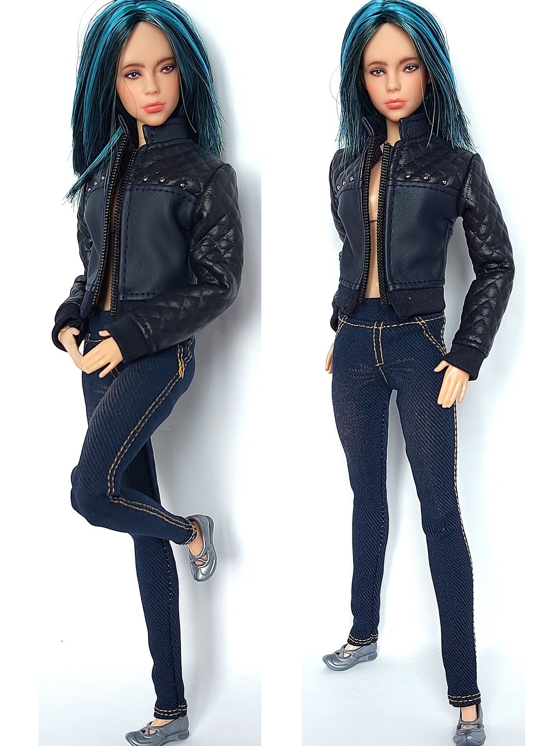 Barbie clothes Barbie leather jacket Barbie Outfit Barbie Etsy