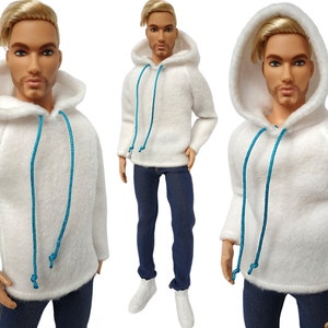 Doll clothes - hoodie for male doll 12 inch, doll hoodie, Male doll outfit, Boy doll clothes, Male doll Jacket, Clothes for 1/6 scale figure