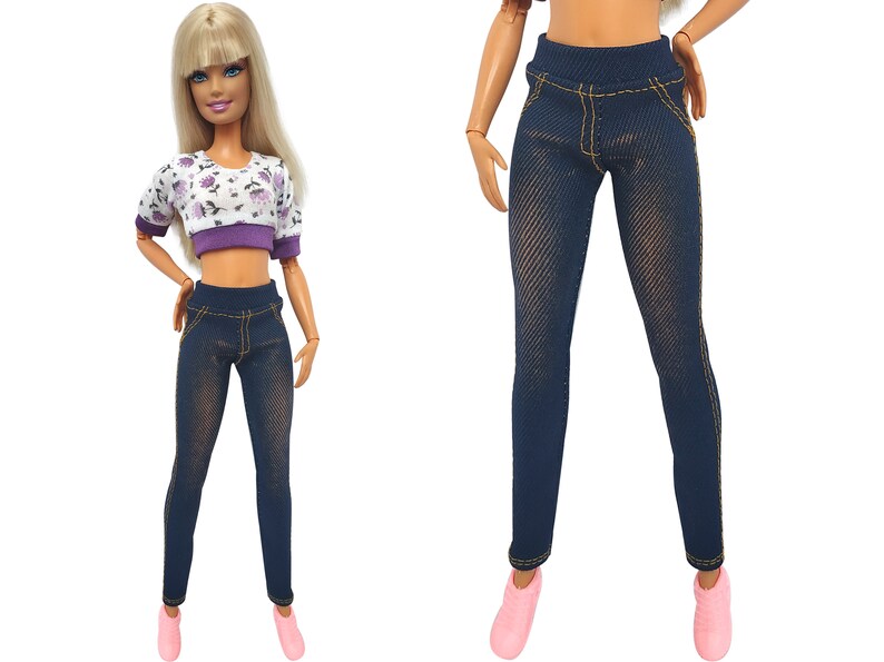 Barbie Clothes Barbie Jeans Barbie Denim Pants Barbie | Etsy