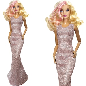 Clothes for doll - Evening dress for doll 11.5 Inch, Doll outfit, handmade doll, Fashion doll clothes made to move fashionistas