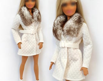 Handgefertigte Wintermantel: Kleidung für 11 - 12 zoll Puppe