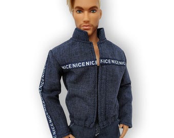Handmade Doll clothes: Jacket for Male doll 12 inch, 1/6 Scale Figure