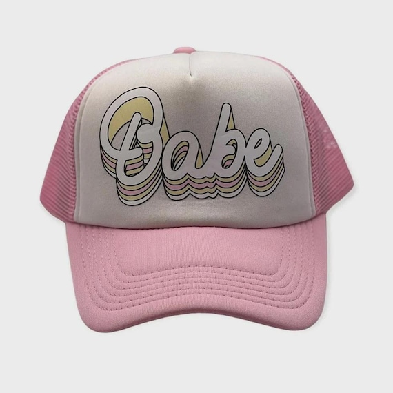 Pink Babe Trucker Hat | Retro Foam Mesh Hat | Cute Bachelorette Party Hat | Bride Squad Gift | Girls Trip Baseball Cap
