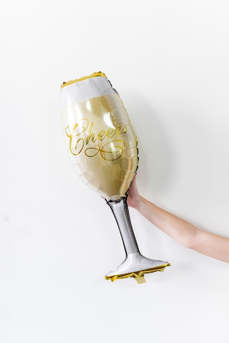 Jumbo Cheers Champagne Glass Balloon/Wedding/Engagement Party/Anniversary Party image 1