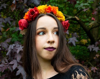 Couronne de roses rouges - Etsy France