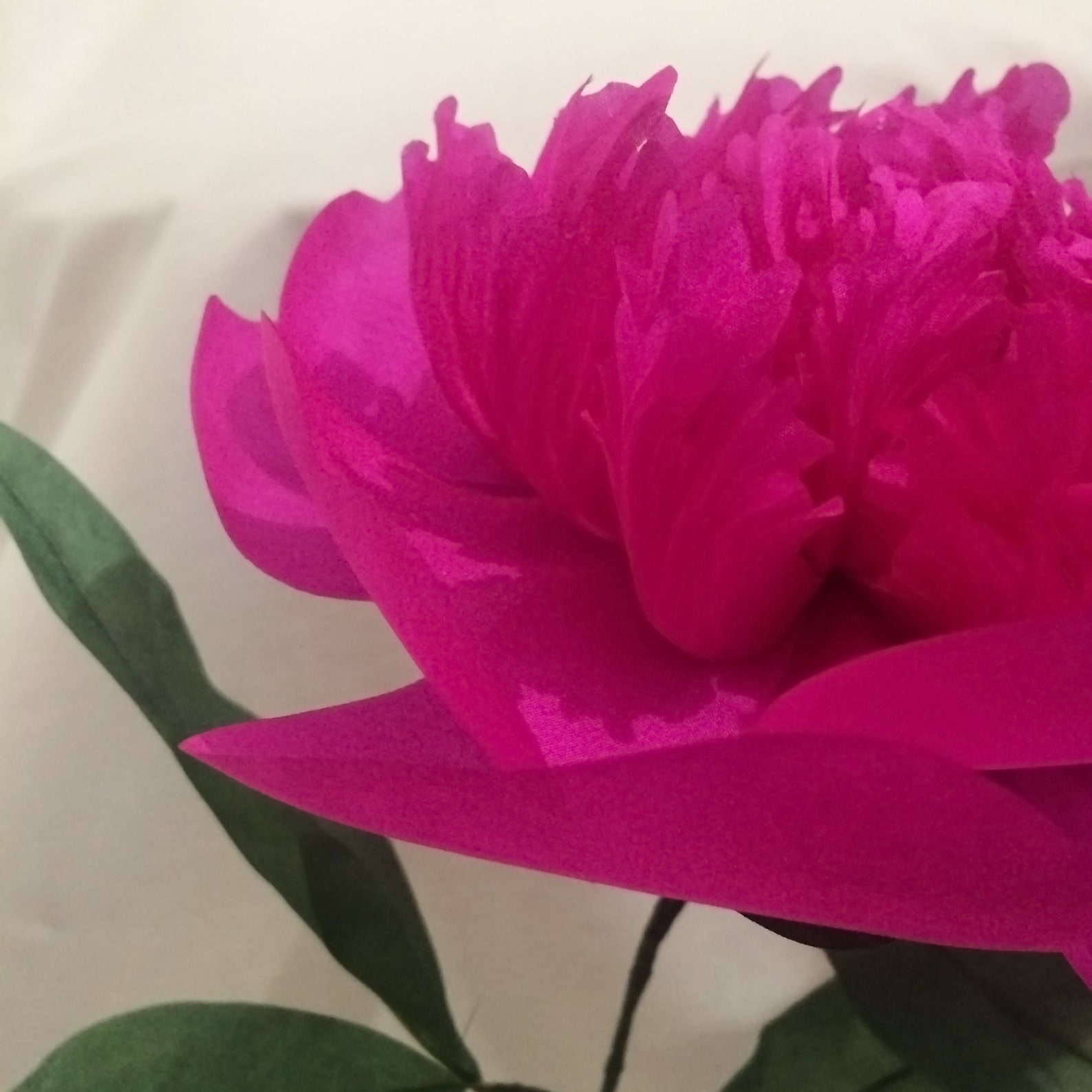 Artificial Silk Flower. Pink Peony Magenta. Etsy