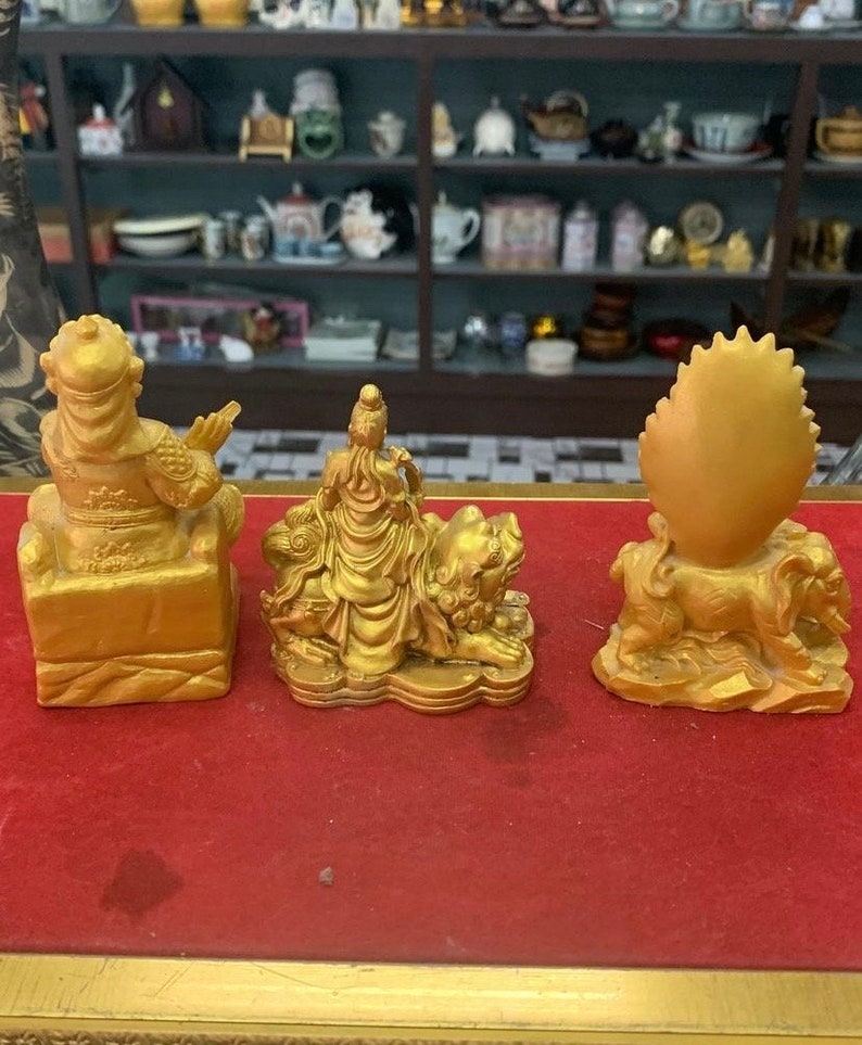 Vintage 3 of Chinese God Statue Etsy
