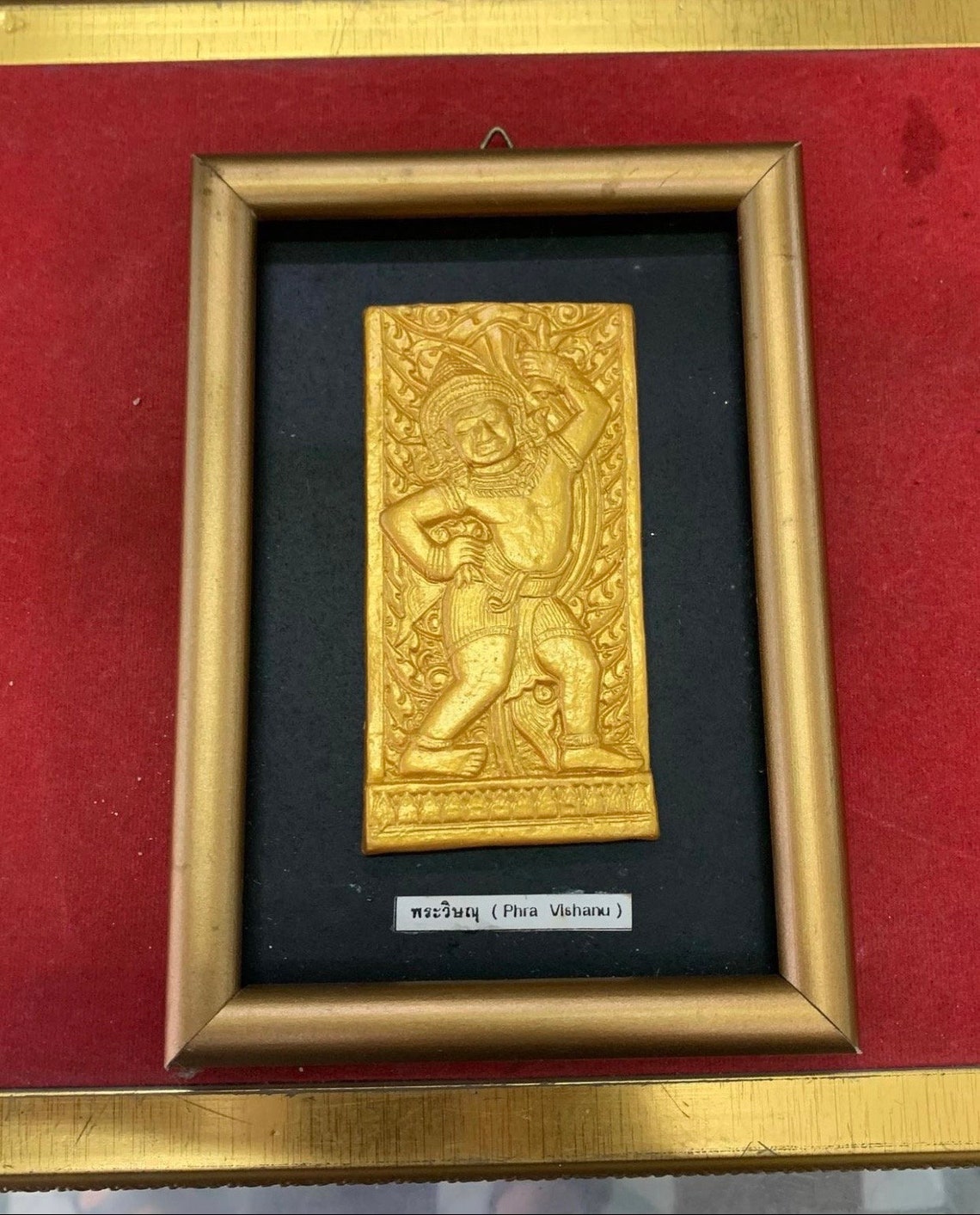 Statue of Lord Vishnu With Frame Wall Deco Etsy Canada