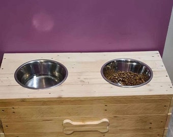 Gamelle Chat En Bois Etsy Gamelle Chat En Bois Etsy