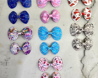 TS Hair Bows - Karma - Taylor - Eras - 1989 - Faux Leather - Kansas City - TTPD - Football - Friendship Bracelet - Reputation