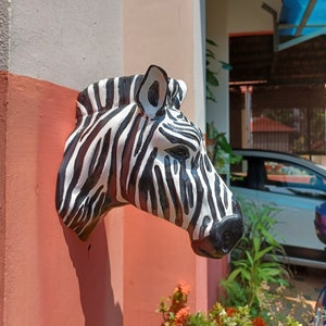 Zebra head,Wall Mounted 3d jungle animal Head Modern Decor,home decor, home & living,safari,  wall hangings, horse