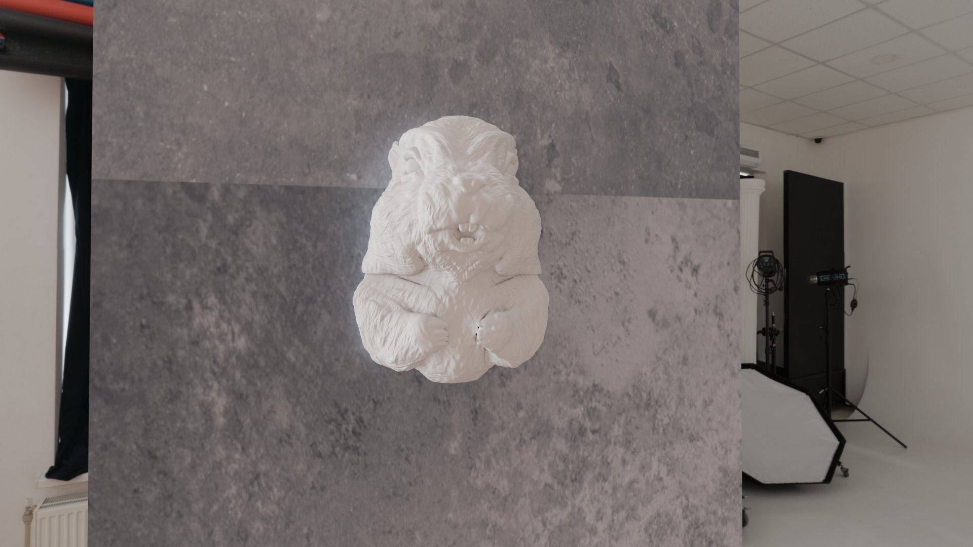 マーモットの笑顔の頭の壁掛け、プレーリードッグ、かわいい、子供部屋