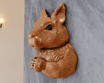 wall mounted squirrel head with arms, wall art