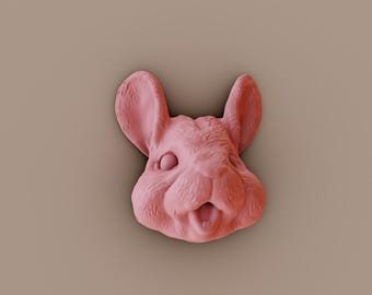 chinchilla head wall mount smiling, rat head, animal wall mount, home and living, decor, faux taxidermy, animal head, hangings, pet